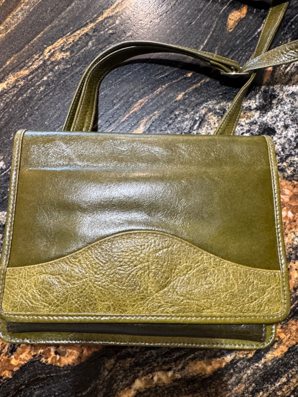 Classic Olive Green Crossbody Bag - Women's Shoulder Purse